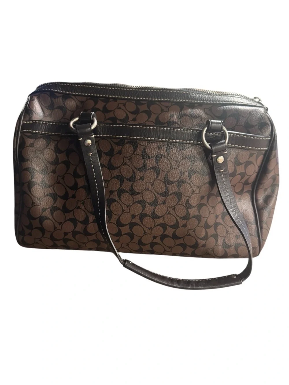 Coach Chelsea Brown Signature Leather Satchel